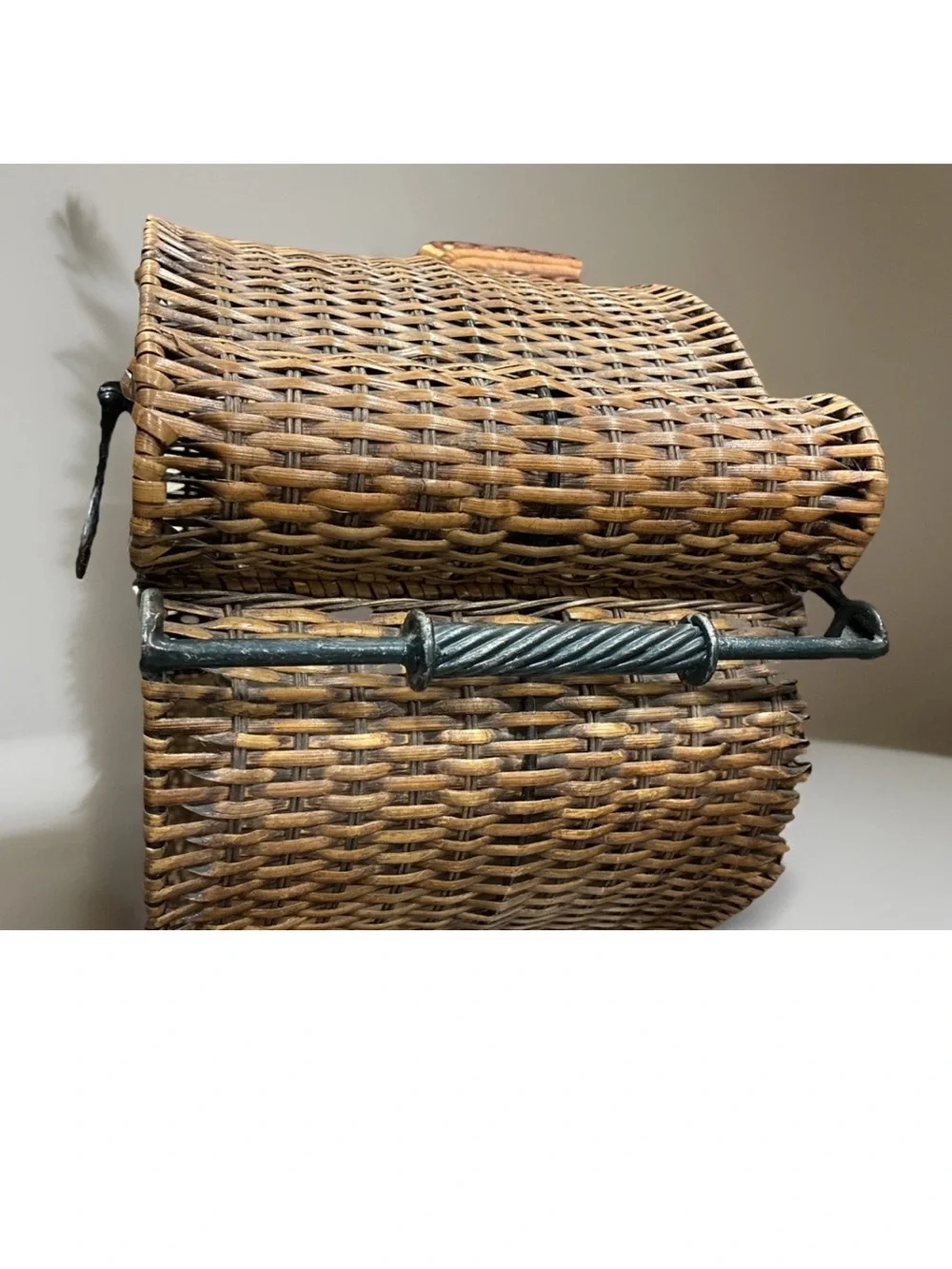 Large wicker storage basket
